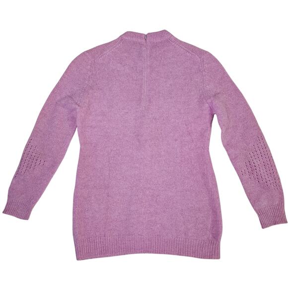 Vintage 70s Juniors Soft Angora Rabbit Fur Pink Crewneck Lightweight Sweater S - Picture 2 of 10